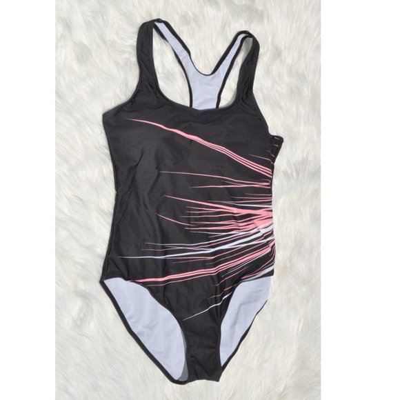 Swimsuit One Piece High-Waist Swimwear Tummy Control Soft Bra Padded Monokini - Picture 3 of 6